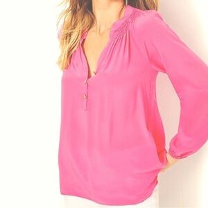 Lilly Pulitzer Vibrant Pink Blouse